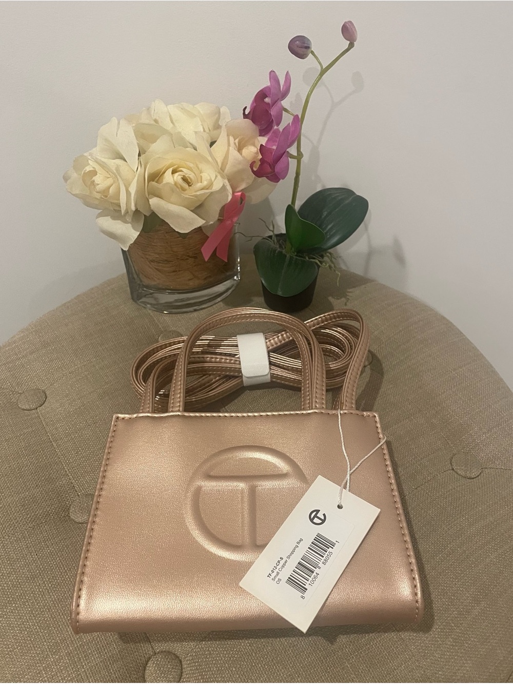 Telfar Copper Shopping Bag (Size S)